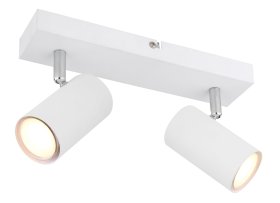 Kryptinis šviestuvas GLOBO Robby, GU10, 2 x 35W, 230V, metalinis, baltos sp., 60 x 120 x 260 mm, 57911-2W