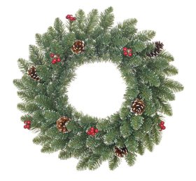 Kalėdinis vainikas NOVELLY HOME, Colarado Spruce, su kankorėžiais ir uogomis, 45 cm