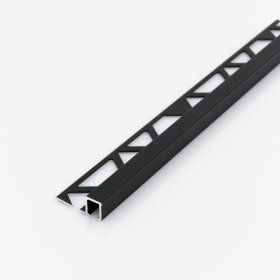 Aliumininė užbaigimo juostelė HESORA H 51 D11, 0,8 x 0,8 x 250 cm, mat, juodos