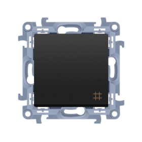 Perjungiklis KONTAKT SIMON 10, juodos sp., 1 klav., kryžminis, CW7.01/49