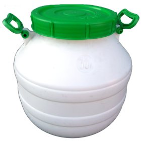 Plastikinė statinė su rankenomis, 30 l, tinka sąlyčiui su maistu