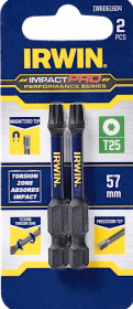 Smūginiai sukimo antgaliai IRWIN Impact Pro, 57 mm, 2 x T25