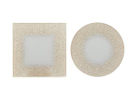 Padėkliukas dekoravimui 4LIVING, veidrodinis, 10 cm, auksinės sp., dvi formos