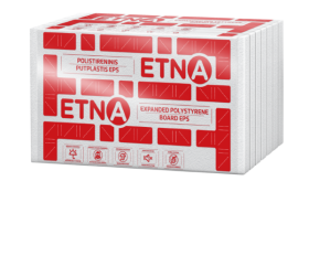 Polistireninis putplastis ETNA EPS 100, matmenys 50 x 600 x 1200 mm, 1pak. - 0,432 m³