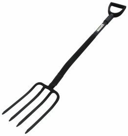 4 nagų šakė HERVIN F6158, su metaliniu lenktu kotu, sodui