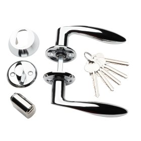 Durų rankenos, suktuko ir cilindro komplektas INOVO, 565 spynai