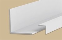 PVC kampinis profilis, 20x20x2700 mm, Nr.001, baltos spalvos