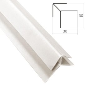 Išorinis profilis PVC dailylentėms WAKSLINE A02/Skv-1, 3000 x 5 mm, baltas