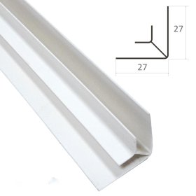 Vidinis profilis PVC dailylentėms WAKSLINE A02/Skv-1, 3000 x 5 mm, baltas