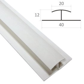 Sujungimo profilis PVC dailylentėms WAKSLINE A02/Skv-1, 3000 x 5 mm, baltas