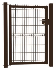 Segmentiniai tvoros varteliai HERVIN GARDEN, su užraktu Zn+dažyti, rudi, 153x100 cm, 2 stulpai