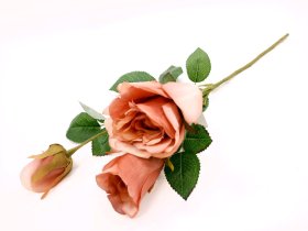 Dirbtinė gėlė rožė NOVELLY HOME Dy1-1806, kreminės sp., 55cm