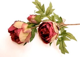 Dirbtinė gėlė bijūnas NOVELLY HOME NOVELLY HOME DY1-2532B, violetinės sp., 55 cm