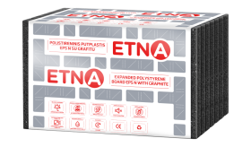 Polistireninis putplastis ETNA EPS 100 N, su grafitu, matmenys 100 x 600 x 1200 mm, 1pak. - 0,432 m³