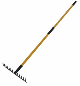 Grėblys su stikloplastikiniu kotu HERVIN GARDEN GR014AE, 14 dantų