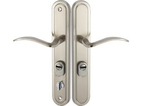 Durų rankena KUHINOKS Irma, 68mm, su plokštele, šarvuotoms kiniškoms durims, dešinė, KZI_312P, mat.chrom.sp.