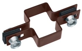 Apkaba tvoros segmentui HERVIN GARDEN, skersmuo 40x60 mm, su tarpinėmis ir varžtais, centrinė, cinkuota, dažyta, RAL8017