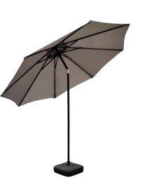 Sodo skėtis nuo saulės M008-B, su pakreipimo alkūne, skersmuo 270 cm, pilkas, be laikiklio