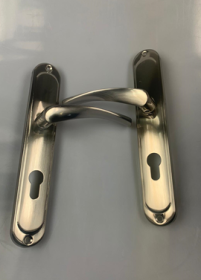 Durų rankena METAL BUD Diana, 72 mm Su plokštele, nikelio spalvos, Lenkija