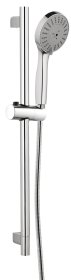 Dušo komplektas DEANTE Floks Ngf_051K, komplek:plieno dušo žarna 150 cm, rank.dušo galva 10 cm skersm.-3 f-jos, stumdom. baras