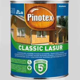 Medienos impregnantas PINOTEX Classic Lasur, 1 l, bespalvis, matinis