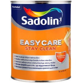 Vandeniniai sienų dažai SADOLIN Easycare, 1 l, BW bazė, nešvarumus atstumiantys