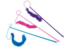 Žaislas katėms, su lazdele