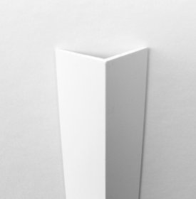 PVC kampinis profilis ARCANSAS 1562, 2600 x 20 x 20 mm, baltas, blizgus