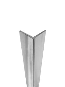 PVC kampinis profilis ARCANSAS 1566, 2600 x 20 x 20 mm, chromo metalo spalvos