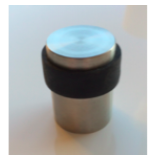 Durų atrama, guminė, 30 x 45 mm Mod 908, nerūdijančio plieno spalva