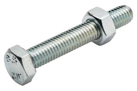 Varžtas LAMIDA, DIN933, 6 x 20 mm, su veržle DIN934 M6, cinkuoti, 20 kompl.