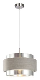 Pakabinamas šviestuvas RABALUX Basil, E27, 1 x 40W, 230V 50Hz, satininio chromo / sidabrinio ąžuolo sp., 1200 x 300 x 300 mm, 5383