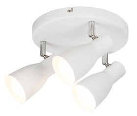 Kryptinis šviestuvas RABALUX Ebony, E27, 3 x 20W, 230V 50Hz, baltos sp., 210 x 170 x 215 mm, 6028