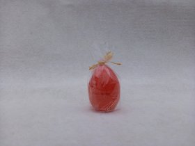 Kvepianti žvakė Velykinis Kiaušinis, augalinis vaškas, raudonos sp., dega apie 8 val., aukštis 7 cm