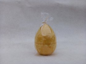 Kvepianti žvakė Velykinis Kiaušinis, augalinis vaškas, geltonos sp., dega apie 24 val., aukštis 10 cm