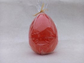 Kvepianti žvakė Velykinis Kiaušinis, augalinis vaškas, raudonos sp., dega apie 48 val., aukštis 14 cm