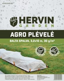 Agro plėvelė HERVIN GARDEN A691330015, 3,2x10m, 30g/m2, baltos sp., AFW3,2x10/30