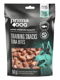 Skanėstas šunims PRIMADOG, treniravimui,  tuno kasneliai, 50g