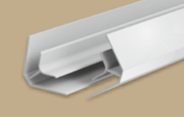 Vidinis profilis PVC dailylentėms IDEAL V 366, 3000x8 mm, Kreminis medis