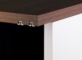 Stumdomų durų bėgelis HETTICH SlideLine1, frezuojamas, spl. ruda, 2 m, 2 vnt., 1487