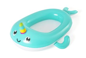 Pripučiamas vaikiškas plaustas BESTWAY Narwhal Baby Boat, 1,18 m x 89 cm, 34120