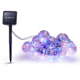 Girlianda su saulės elementais SUNLUX SL117, 3 m, 10 LED lempučių, įvairiaspalvė