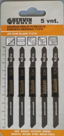 Siaurapjūklio pjūklelių rinkinys medienai HERVIN TOOLS, HCS, 5 vnt (T244D)
