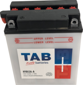 Akumuliatorius TAB, AGM, motociklinis, YB12AA, 12AH, 12V, B, 134 x 81 x 160 mm, starterinis, rūgštinis, poliariškumas -+