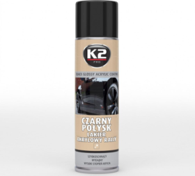 Automobiliniai dažai K2 Black Gloss, akriliniai, juodi, blizgūs, 500 ml