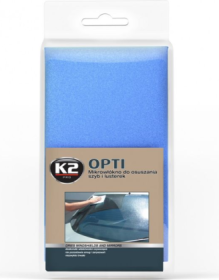 Automobilinė šluostė K2 Pro Opti, stiklams, iš mikropluošto, 40X40 cm