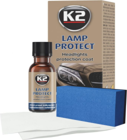 Apsauginė danga K2 Lamp Protect, apsaugo automobilio žibintus nuo išblukimo, pageltonavimo ir matinio vaizdo, su aplikatoriumi, 10 ml