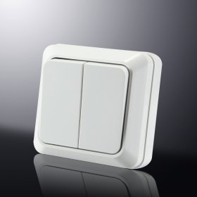 Jungiklis ORRO MZ-02, 2 klavišų, paviršinis, kreminės spalvos, 10 A, 250 V, A550120010