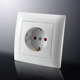 Kištukinis lizdas ORRO LC-08, 1 vietos, įleidžiamas, su įž., kreminės sp., 16A 250 V, A550420029