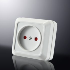 Kištukinis lizdas ORRO MZ-07, 1 vietos, paviršinis, be įž., kreminės sp., 16A 250 V, A550320013